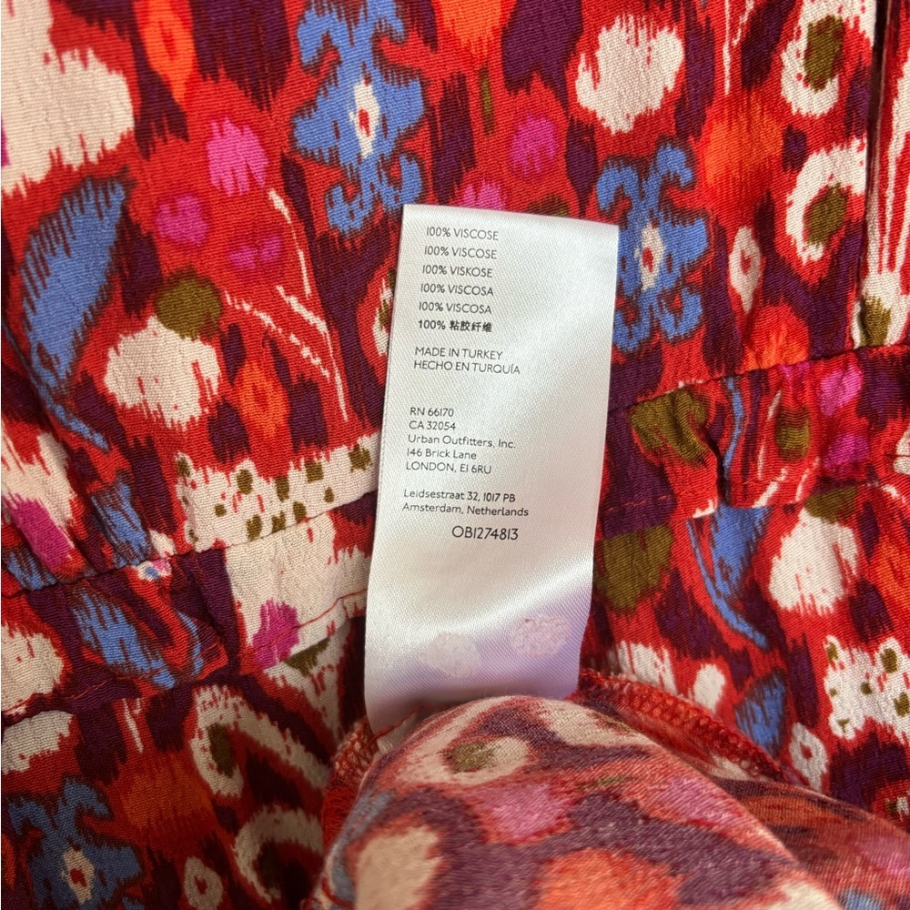 Anthropologie Robin Tiered Mini Dress Raspberry Color Large - Picture 5 of 7